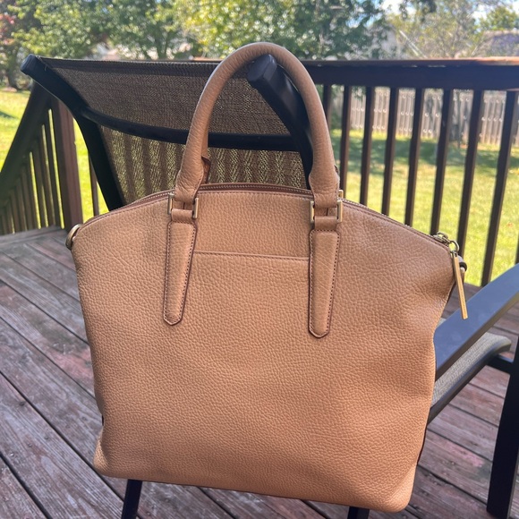 Brahmin Large Duxbury Satchel NEPAL Leather NATURAL - Picture 4 of 16